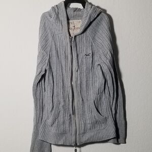 Hollister Light Gray Ribbed Toddler Hoodie
